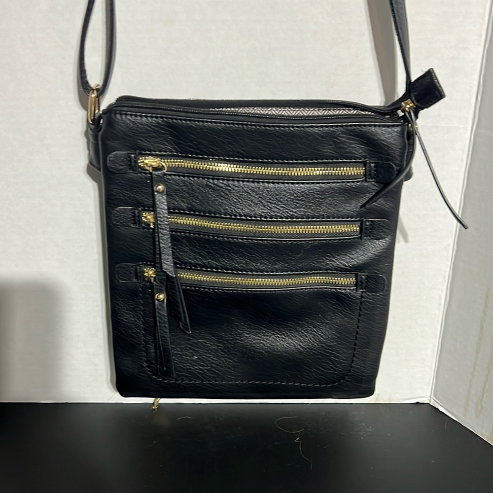Jesse and James black leather, carry conceal purse